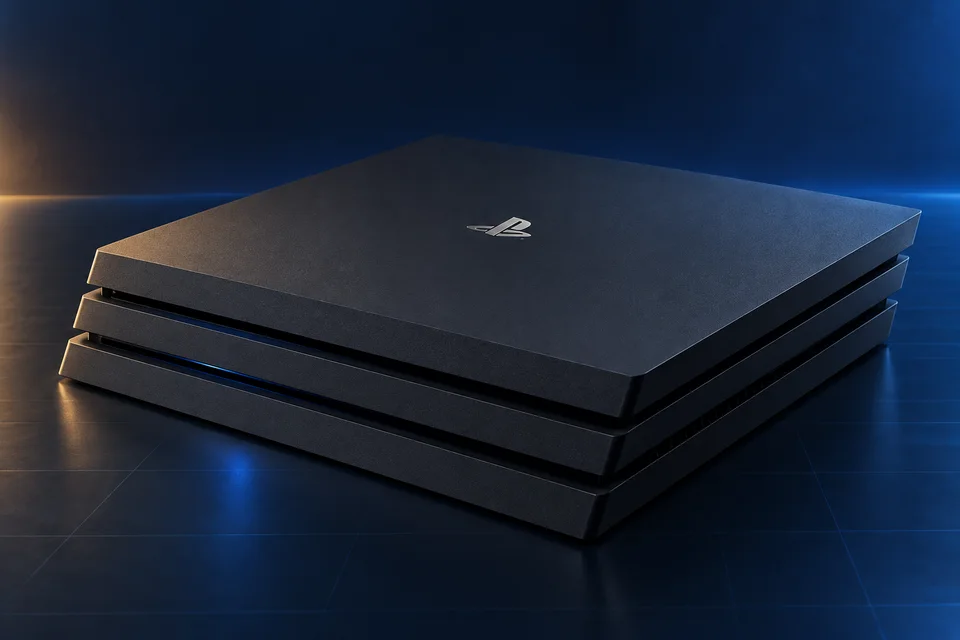 Console PS4 Pro em vista de identificação