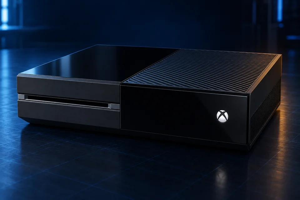 Console Xbox One original em vista de identificação