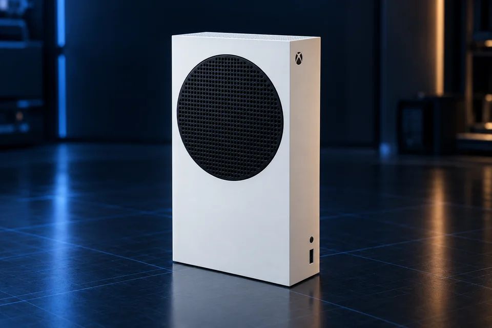 Console Xbox Series S em vista de identificação